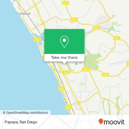 Mapa de Papaya, Carlsbad, CA 92008