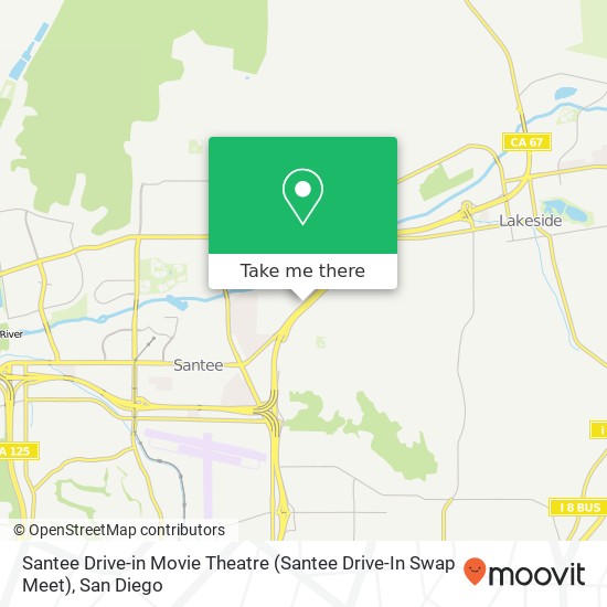 Mapa de Santee Drive-in Movie Theatre (Santee Drive-In Swap Meet)