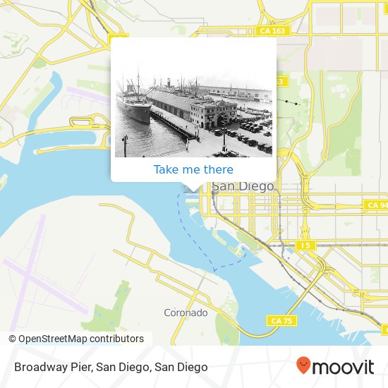 Broadway Pier, San Diego map