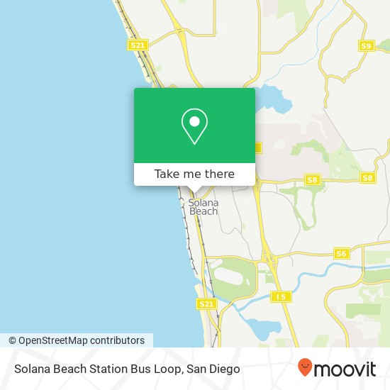 Mapa de Solana Beach Station Bus Loop