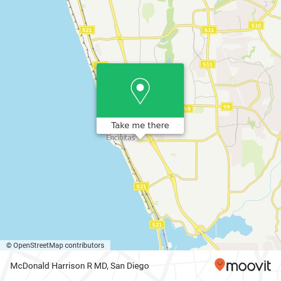 McDonald Harrison R MD map