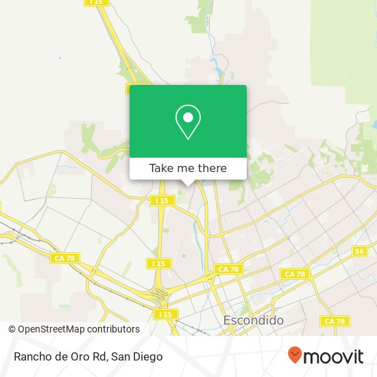 Mapa de Rancho de Oro Rd