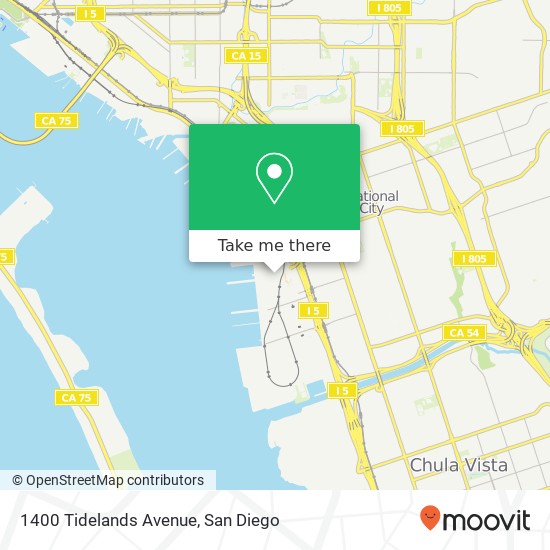 Mapa de 1400 Tidelands Avenue