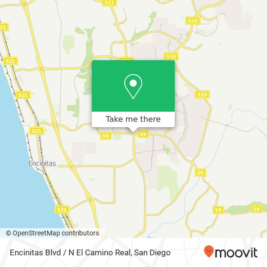 Mapa de Encinitas Blvd / N El Camino Real