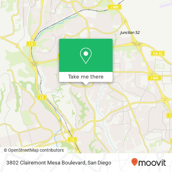 Mapa de 3802 Clairemont Mesa Boulevard