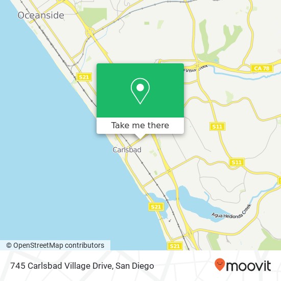 Mapa de 745 Carlsbad Village Drive
