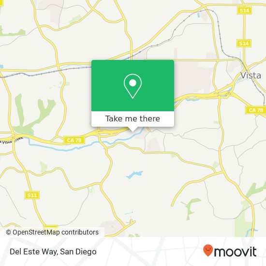 Del Este Way map