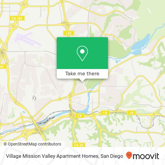 Mapa de Village Mission Valley Apartment Homes