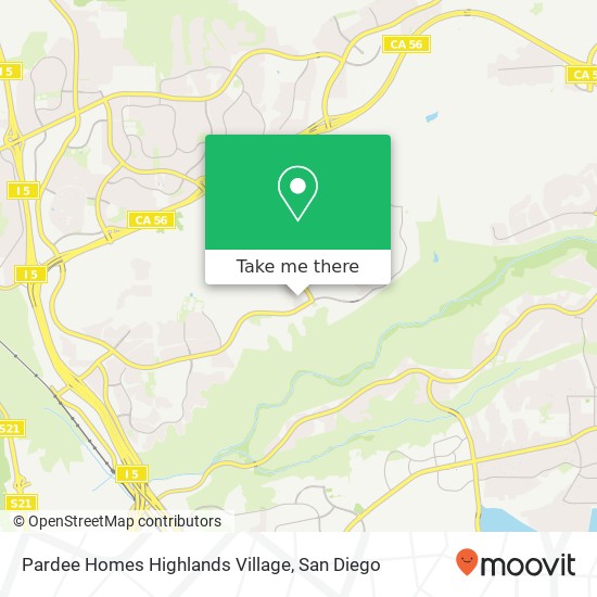 Mapa de Pardee Homes Highlands Village