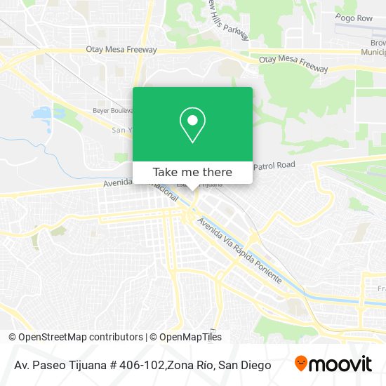 Av. Paseo Tijuana # 406-102,Zona Río map