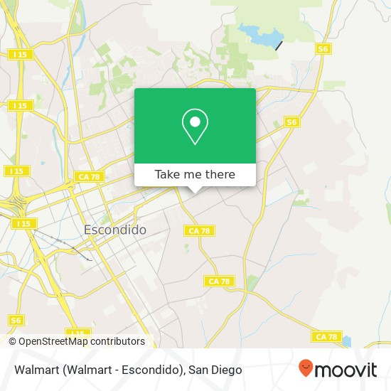 Mapa de Walmart (Walmart - Escondido)