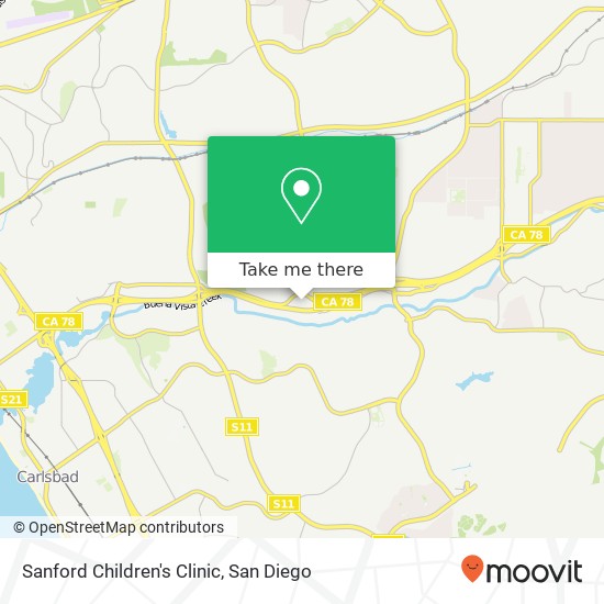 Sanford Children's Clinic map