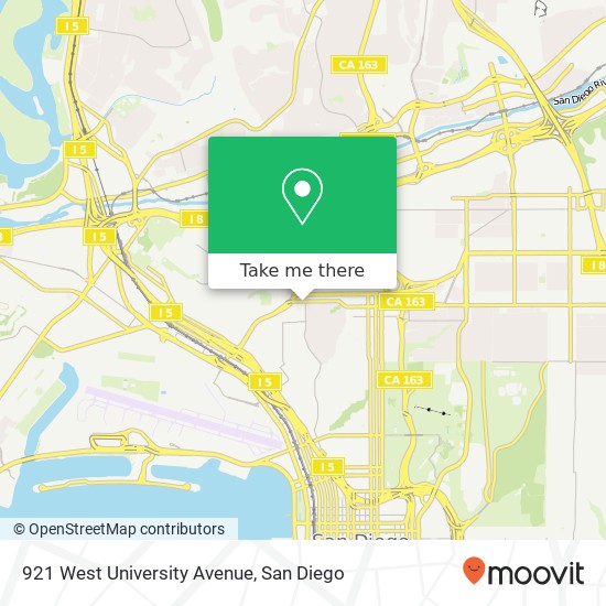 Mapa de 921 West University Avenue
