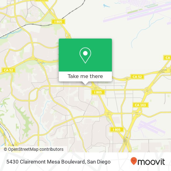 5430 Clairemont Mesa Boulevard map