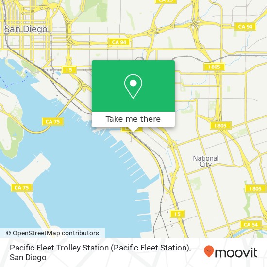 Mapa de Pacific Fleet Trolley Station