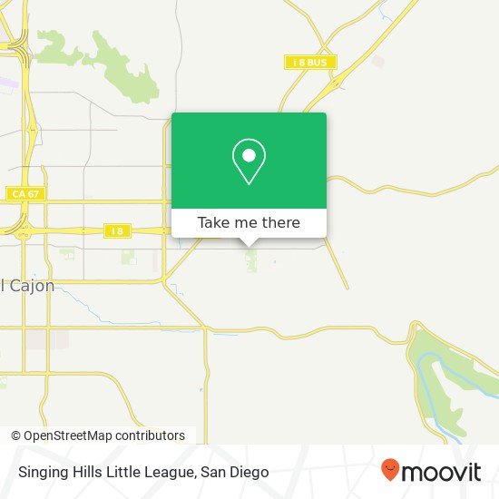 Singing Hills Little League map