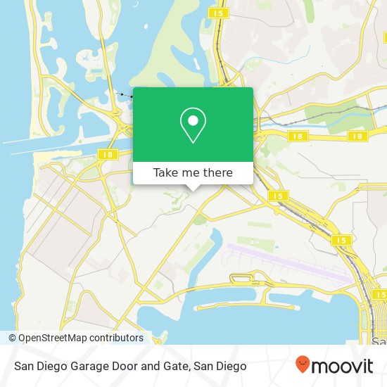 Mapa de San Diego Garage Door and Gate