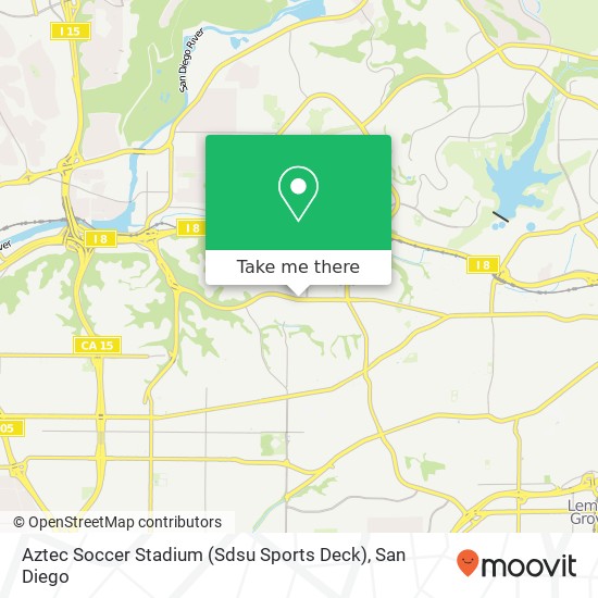 Aztec Soccer Stadium (Sdsu Sports Deck) map