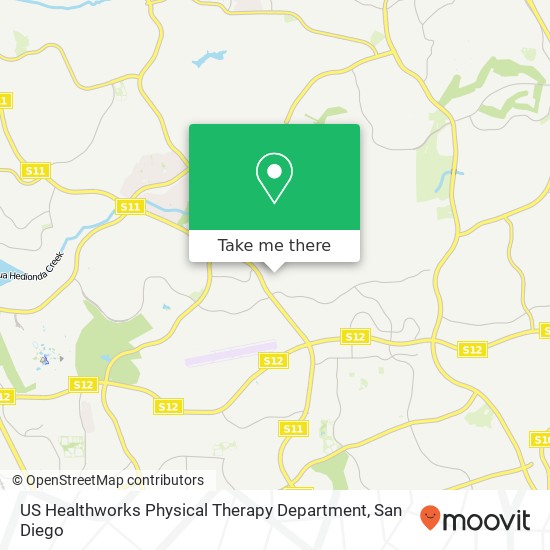 US Healthworks Physical Therapy Department map