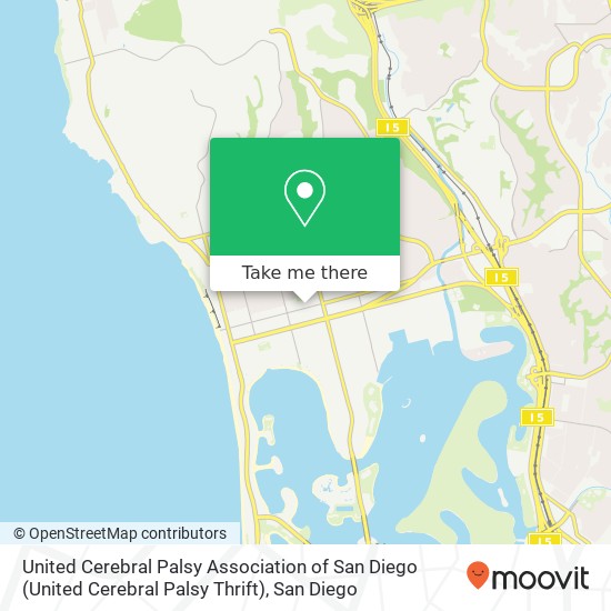 United Cerebral Palsy Association of San Diego (United Cerebral Palsy Thrift) map