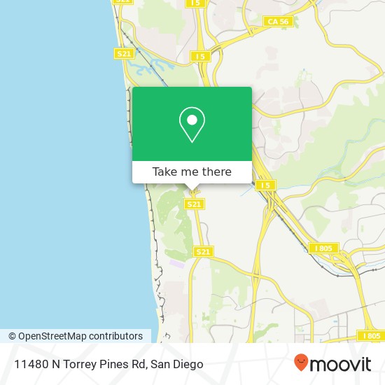 Mapa de 11480 N Torrey Pines Rd