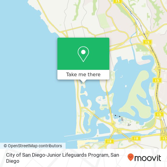 City of San Diego-Junior Lifeguards Program map