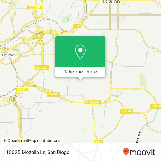 Mapa de 10025 Mozelle Ln