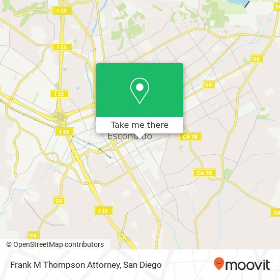 Frank M Thompson Attorney map