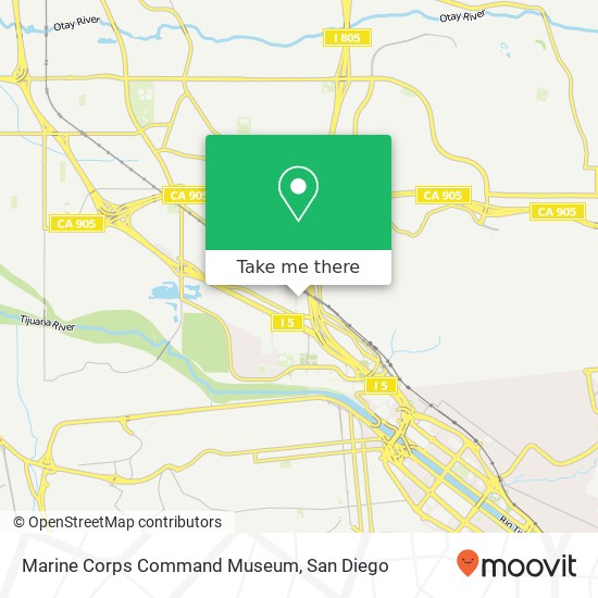 Mapa de Marine Corps Command Museum