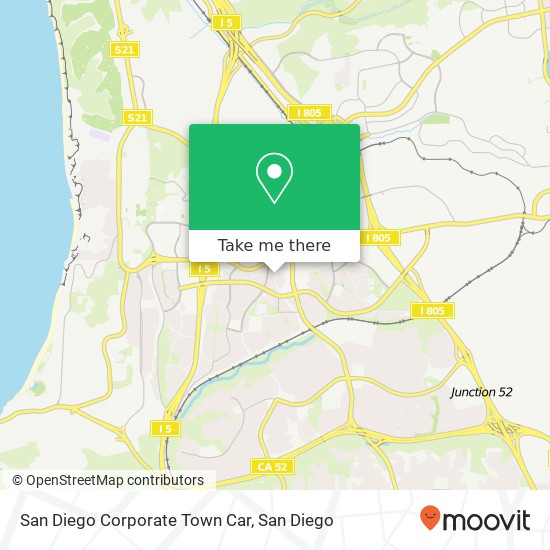 Mapa de San Diego Corporate Town Car