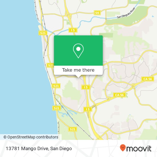 Mapa de 13781 Mango Drive