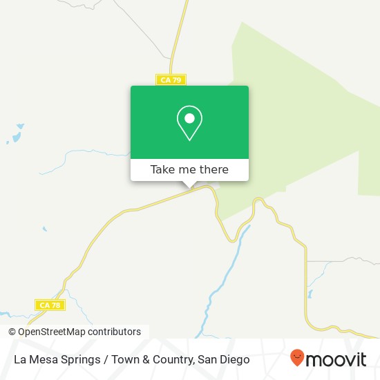 La Mesa Springs / Town & Country map