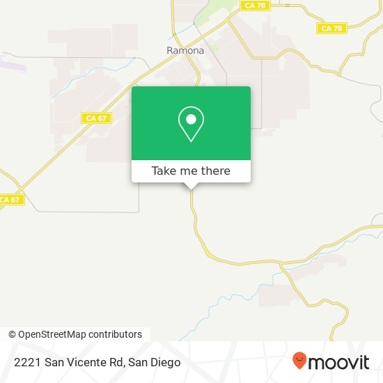 2221 San Vicente Rd map