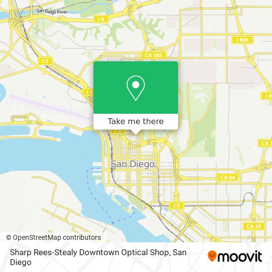 Sharp Rees-Stealy Downtown Optical Shop map