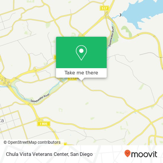 Chula Vista Veterans Center map