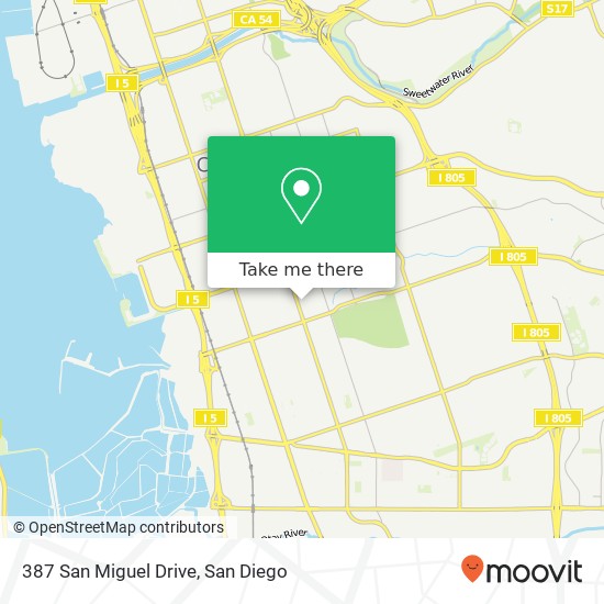 387 San Miguel Drive map