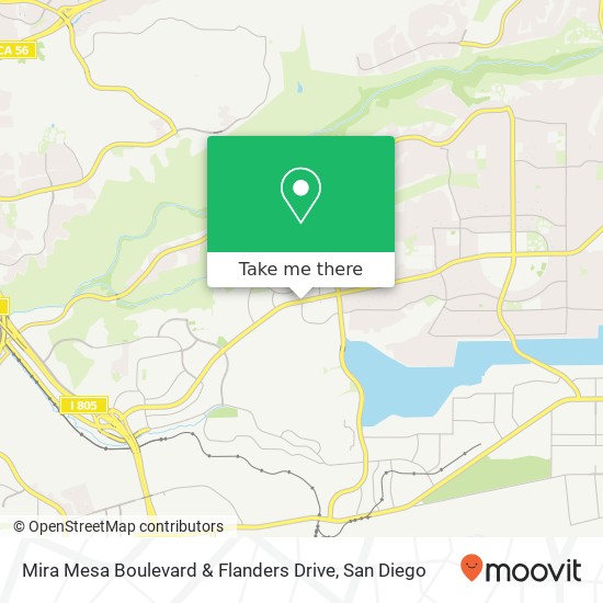 Mira Mesa Boulevard & Flanders Drive map