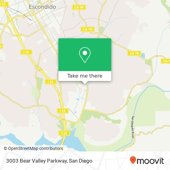 Mapa de 3003 Bear Valley Parkway