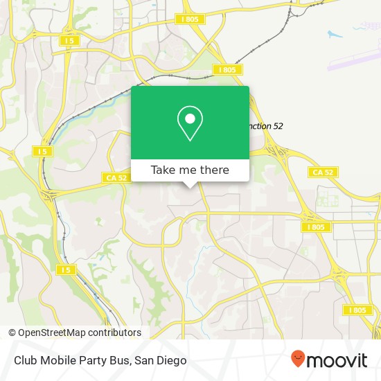 Club Mobile Party Bus map