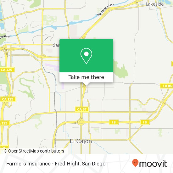 Farmers Insurance - Fred Hight map