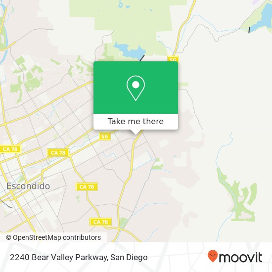 Mapa de 2240 Bear Valley Parkway