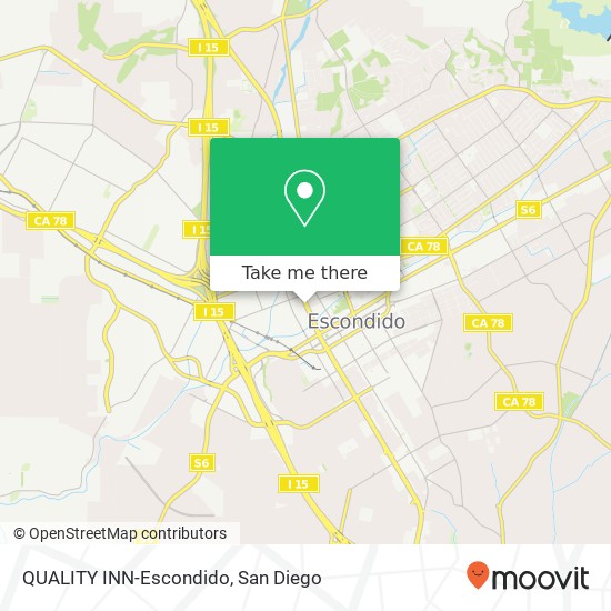 Mapa de QUALITY INN-Escondido