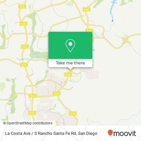 Mapa de La Costa Ave / S Rancho Santa Fe Rd