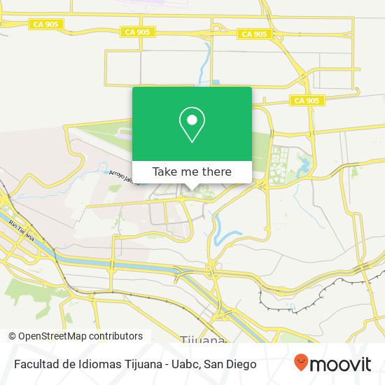 Facultad de Idiomas Tijuana - Uabc map