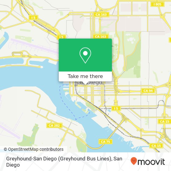 Greyhound-San Diego (Greyhound Bus Lines) map