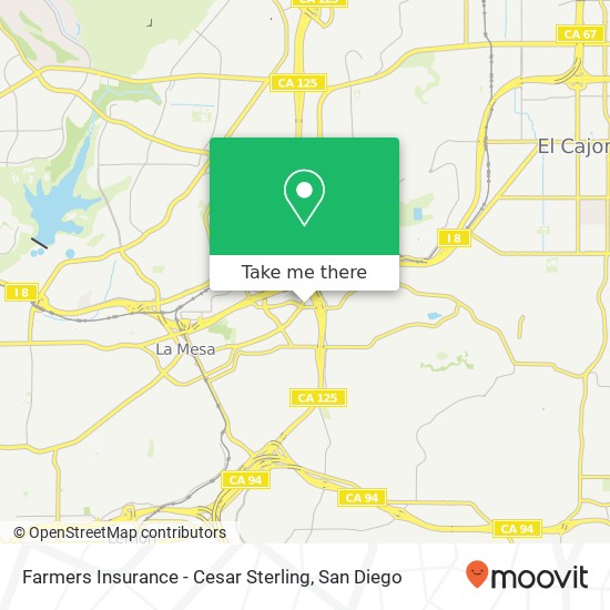 Farmers Insurance - Cesar Sterling map