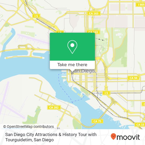 Mapa de San Diego City Attractions & History Tour with Tourguidetim