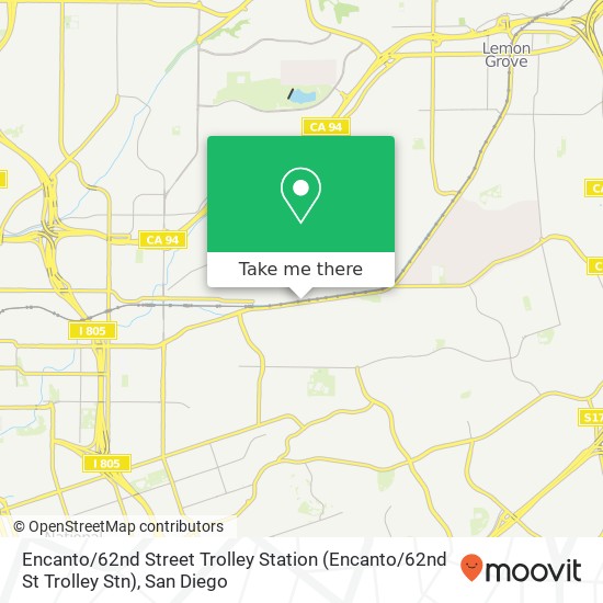 Mapa de Encanto / 62nd Street Trolley Station (Encanto / 62nd St Trolley Stn)
