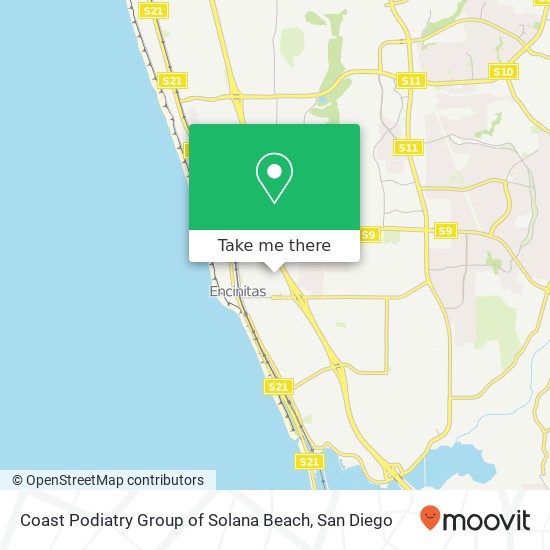 Mapa de Coast Podiatry Group of Solana Beach