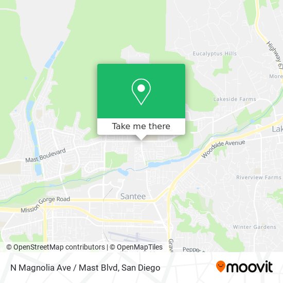 N Magnolia Ave / Mast Blvd map